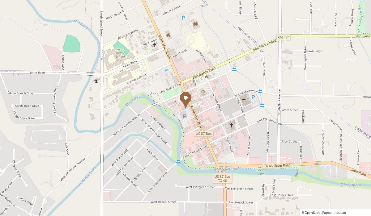 Map: 170 S Main Street Ste 205, Boerne, TX 78006