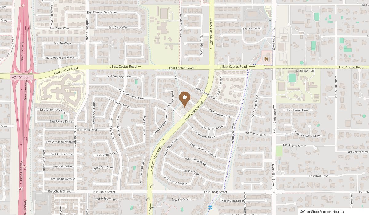 Map: 9330 E Poinsettia dr Suite 107, Scottsdale, AZ 85260