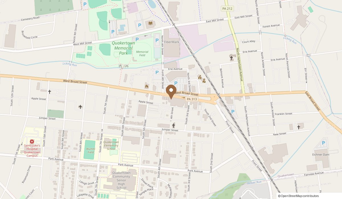 Map: 328 West Broad Street, Quakertown, PA 18951