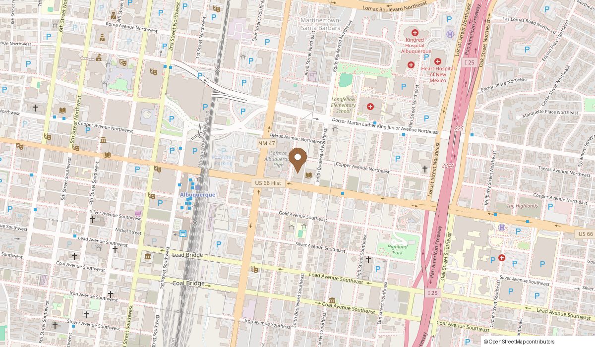Map: 100 Arno Ne suite A, Albuquerque, NM 87102