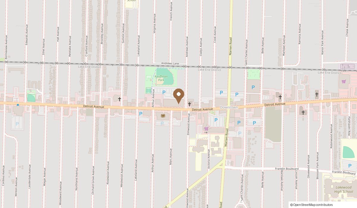Map: 15314 Detroit Avenue Suite 105, Lakewood, OH 44107