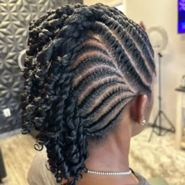 Hair work by Kinky Curly Beauty's Hair Studio