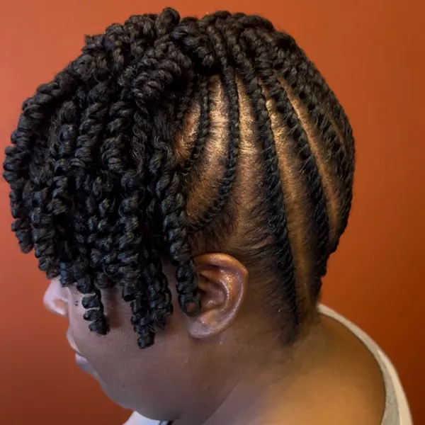 Hair work by Kinky Curly Beauty's Hair Studio