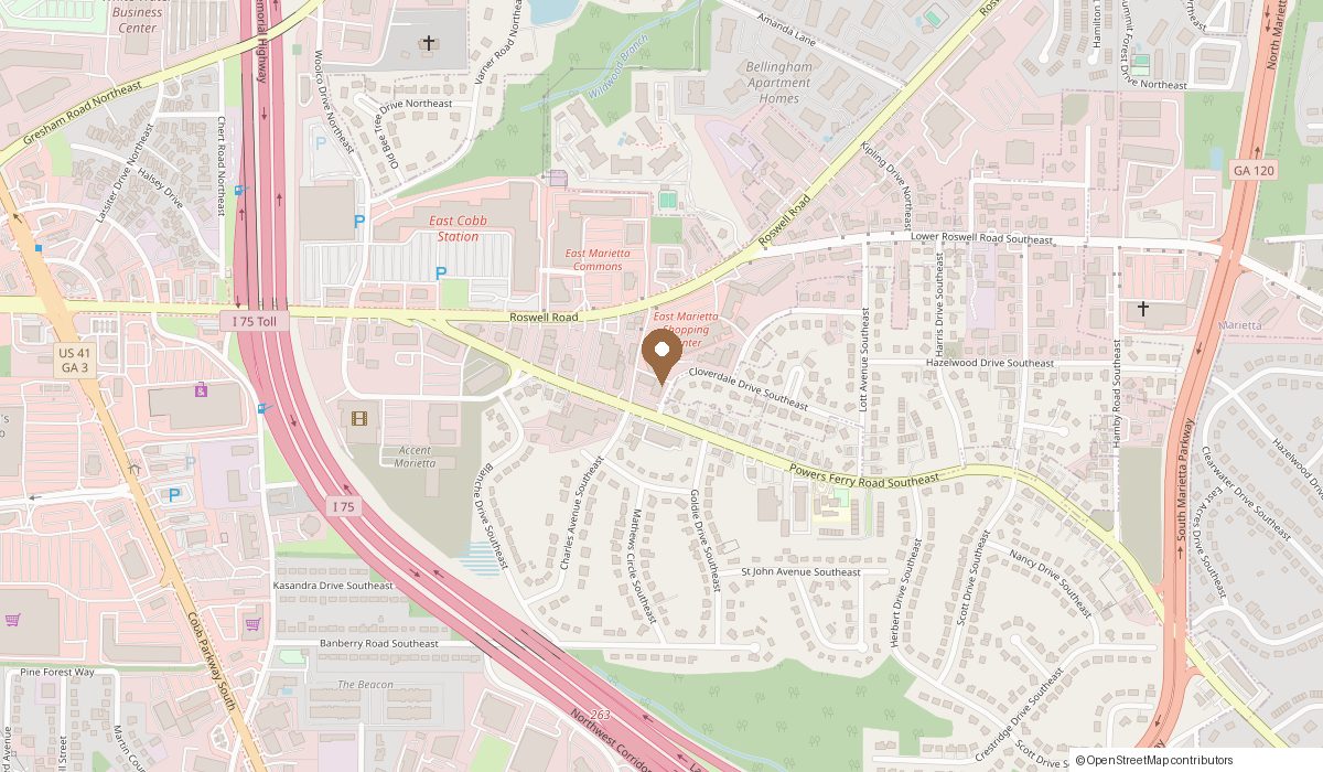 Map: 119 Powers Ferry Rd SE Suite 2014, Marietta, GA 30067