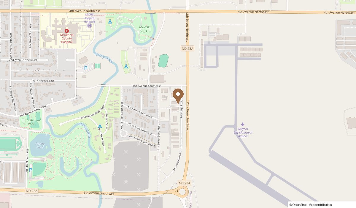 Map: 309 12th ST SE Suite C, Watford City, ND 58854
