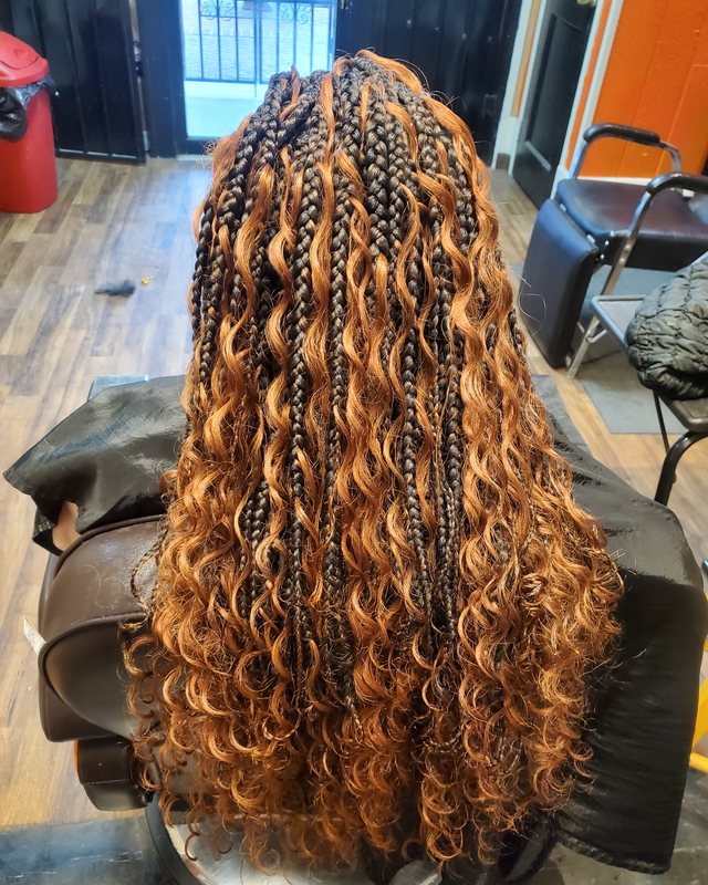 Copper Deep Wave Human Braiding Hair