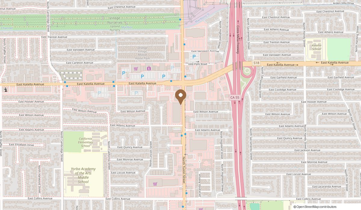 Map: Synergy Salon and Spa 1232 North Tustin Ave, Orange, CA 92867
