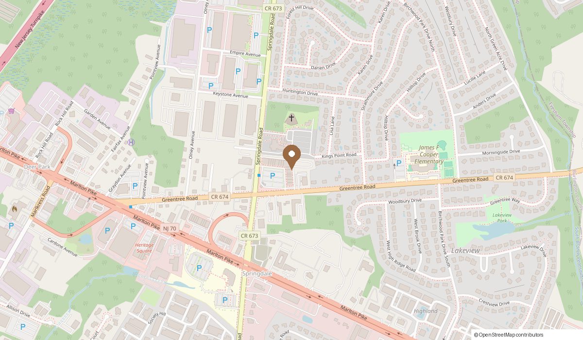 Map: 1900 Greentree rd suite 9, Cherry Hill, NJ 08003