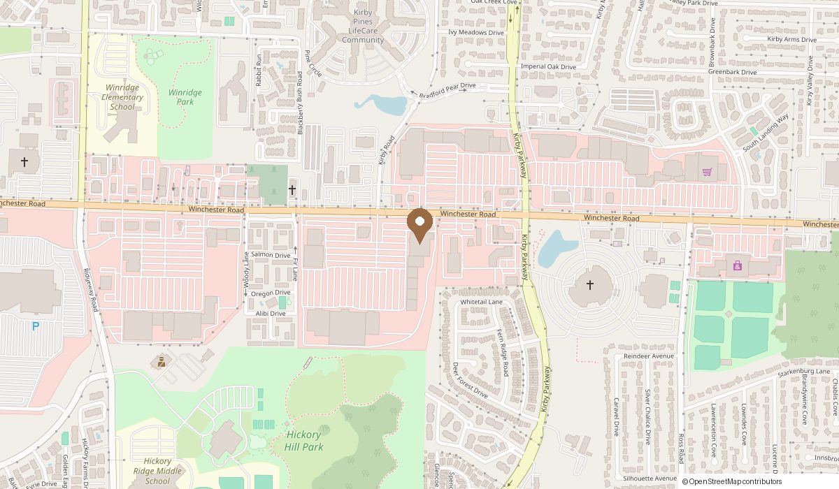 Map: 6491 Winchester Rd Suite 143, Memphis, TN 38115