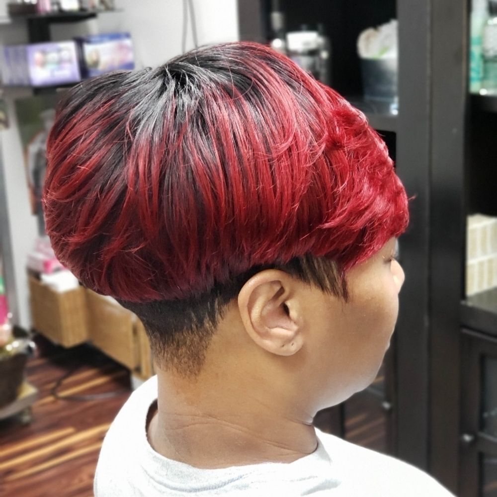 Hair work by The U Factor Salon
