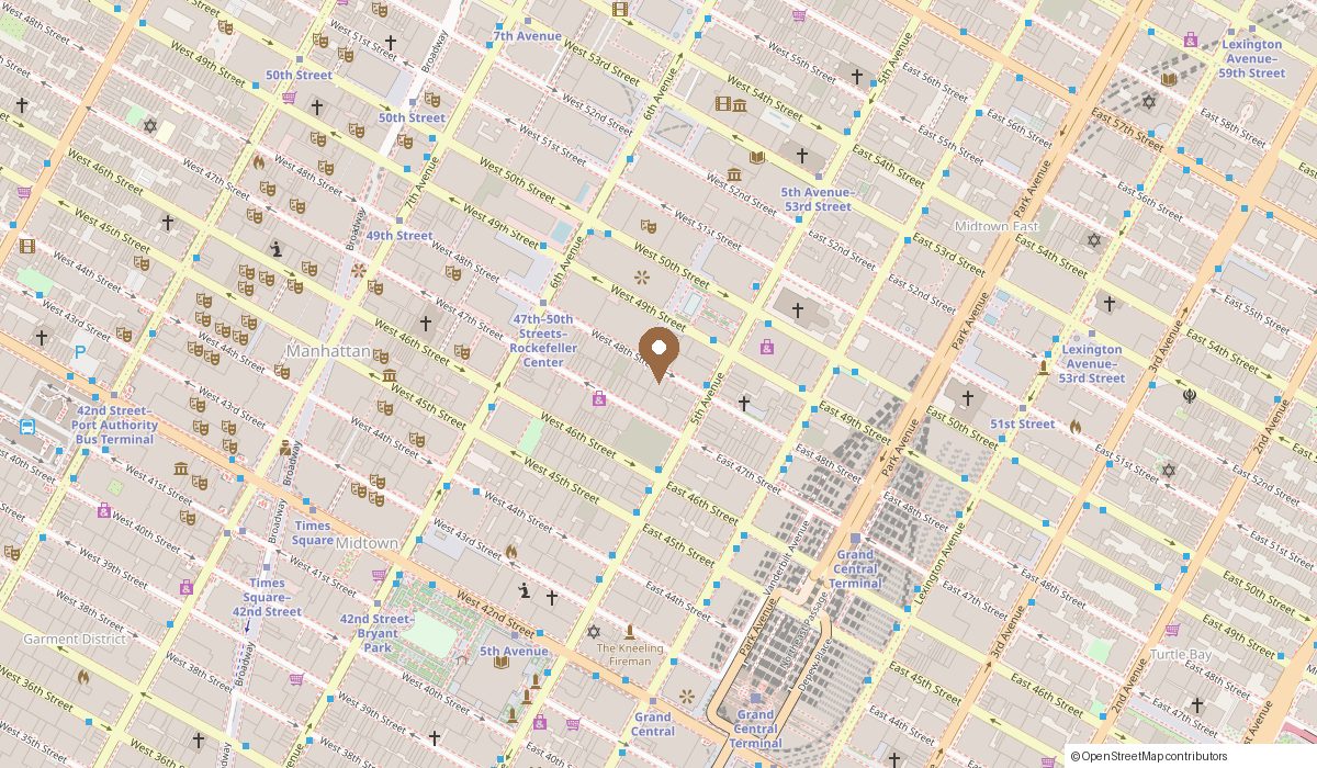Map: 12 West,48 Street Suite 311, New York, NY 10036
