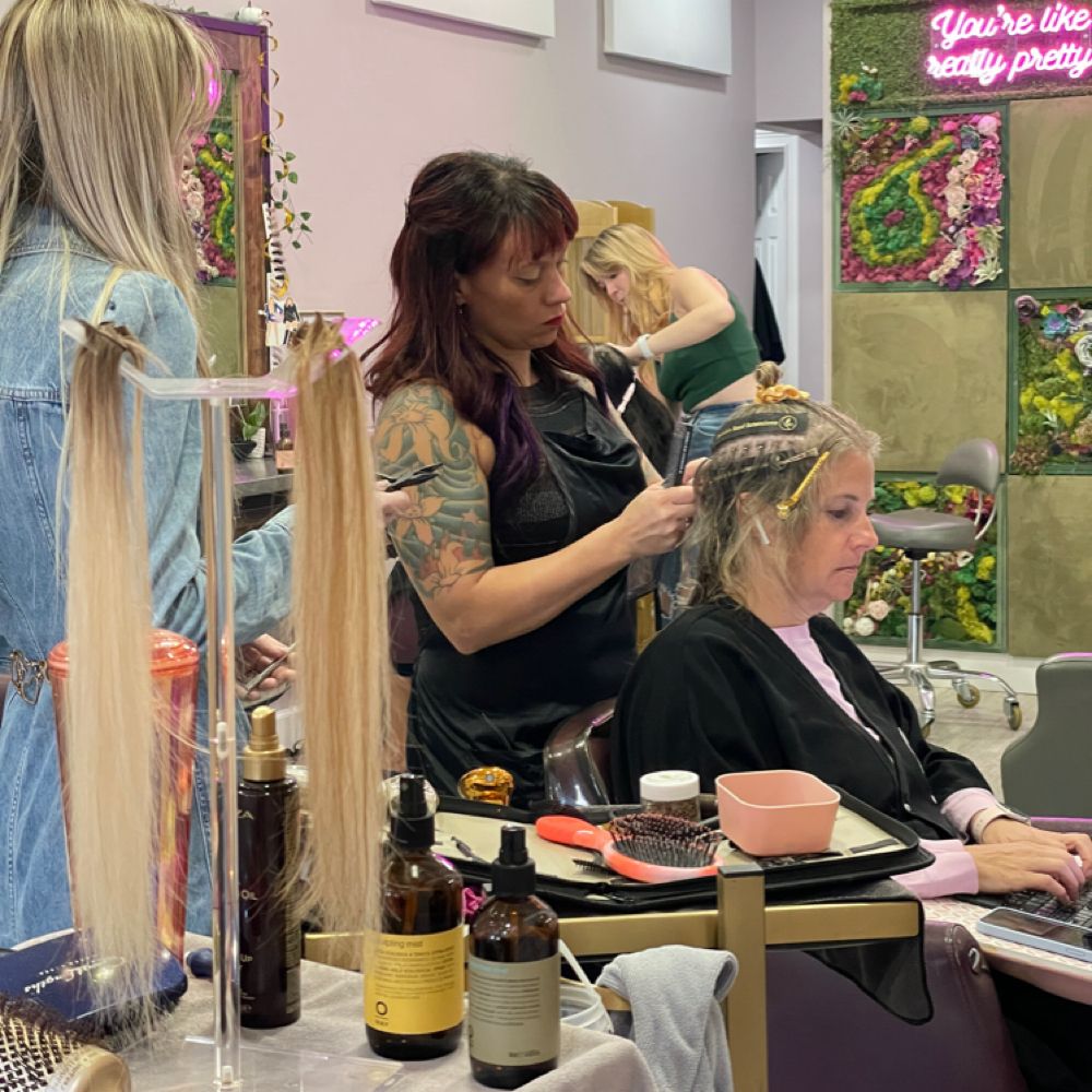 Hair work by Virasana Salon